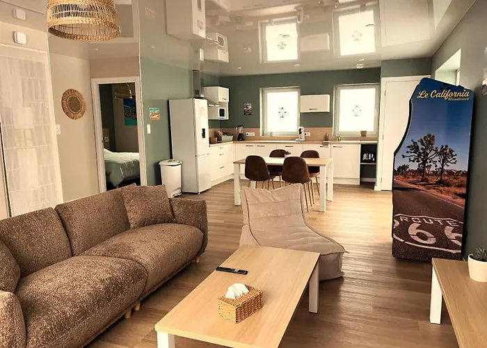 Palm Spring - Suite Familiale Dans Residence Avec Piscine Neuf-Mesnil 사진